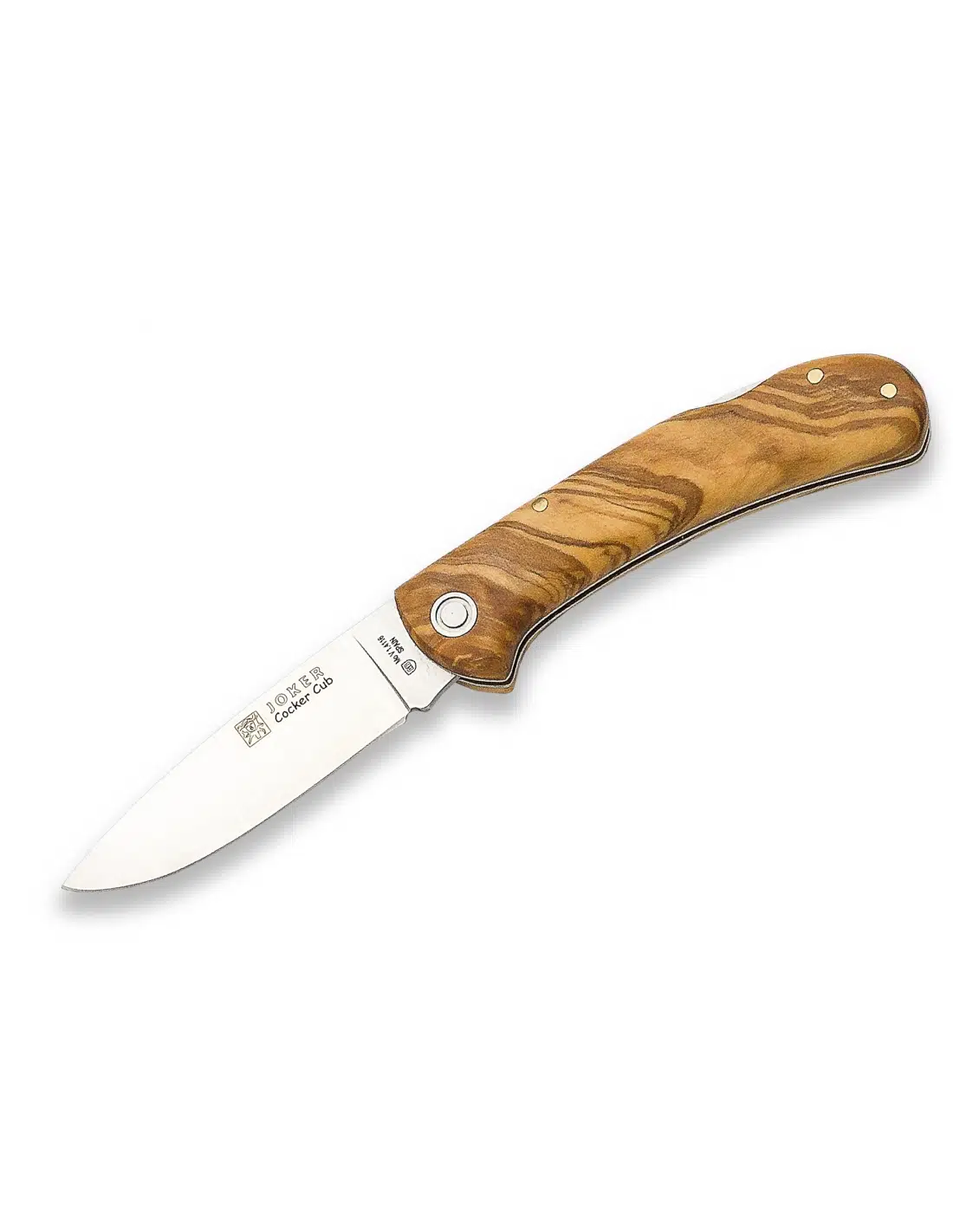 Handgjord Fickkniv i Olivträ 7,5 cm Blad – Joker Cocker Cub