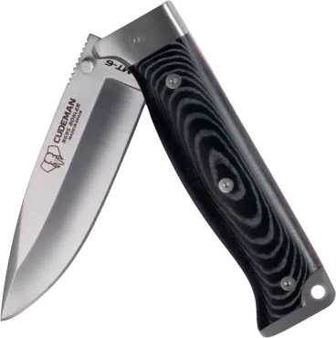 Cudeman MT-6 Stor Fällkniv 23,5 cm – 11 cm blad, Böhler N695, svart Micarta
