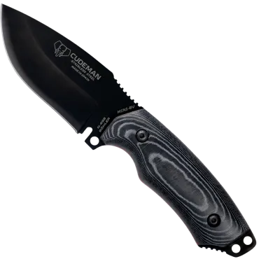 Friluftskniv Cudeman Mini Boina Verde – 9 cm blad, Böhler N695, svart Micarta