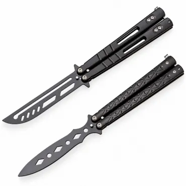 Butterfly Träningskniv Set 2 st | Balisong Trainers i Rostfritt Stål