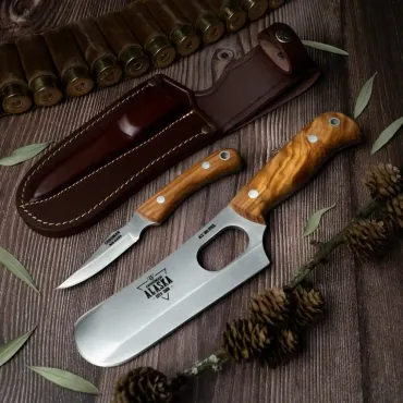 Cudeman Alaska 161-L Knivset i Olivträ – Jakt & Bushcraft