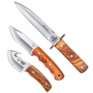 Cudeman knivset 3 delar i olivträ – Kainda, Alazán & Haakon, handgjorda