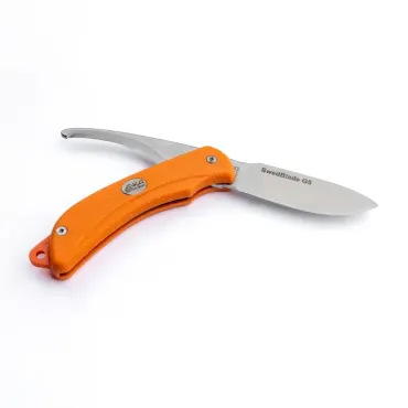 EKA SwedBlade G5 Orange – jaktkniv 9,5 cm med buköppnare och kydexslida