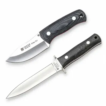 Joker micarta-set – Lince 15 cm & Erizo TS1 bushcraftkniv 7,5 cm, handgjorda