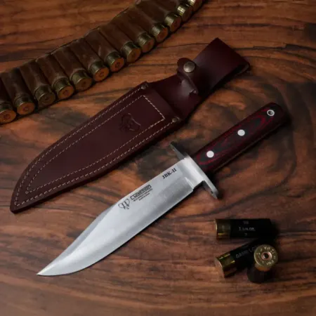 Cudeman JBK-II handgjord bowiekniv 33 cm – 20 cm blad, micarta, stamina eller hjorthorn