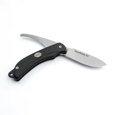 EKA SwedBlade G5 Black – jaktkniv 9,5 cm med buköppnare och kydexslida
