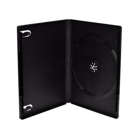 Mediarange Dvd cover sort tynne for 2 plater 1 stk.