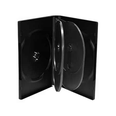 Mediarange Dvd cover sort med plass til 6 plater 14mm 1 stk