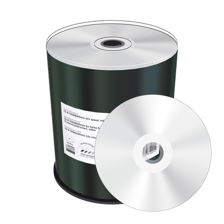 Mediarange 52x CD-R sølv printbar 100 stk