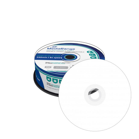 Mediarange DVD+R 8x 8,5GB dobbel lags hvit printbar 25 stk