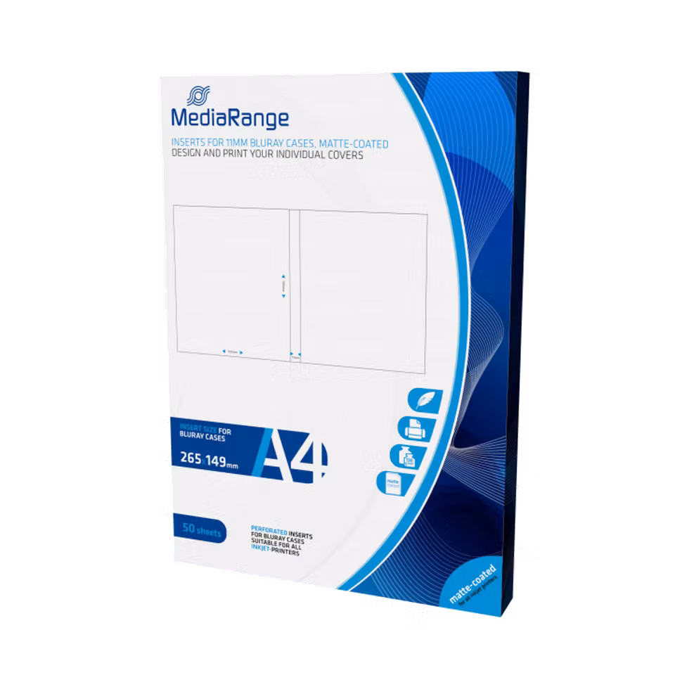 Mediarange Blu-ray innlegg 11-12mm 50 pakke