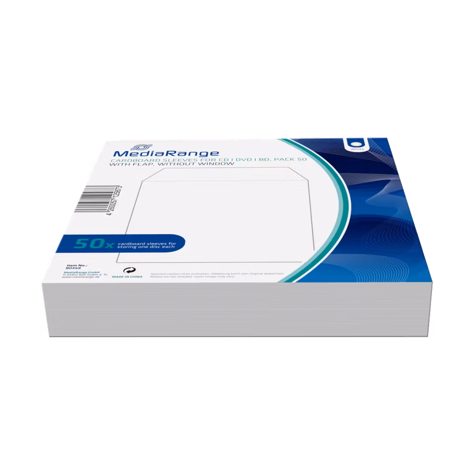 Mediarange papplommer uten vindu plass til en plate 50 stk