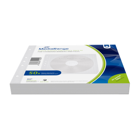 MediaRange plastlomme for 2 plater, for standard perm 50stk