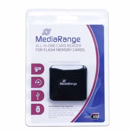 MediaRange USB 2.0 minnekort leser