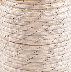 B469 Polyestersnodd med reflex 4 mm ljusbeige (25 m)