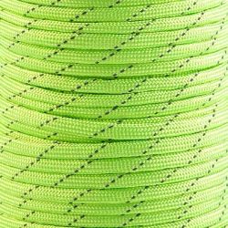 B469 Polyestersnodd med reflex 4 mm neongul (25 m)