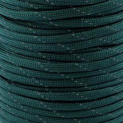 B469 Polyestersnodd med reflex 4 mm mörkgrön (25 m)