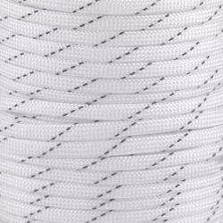 B469 Polyestersnodd med reflex 4 mm vit (25 m)