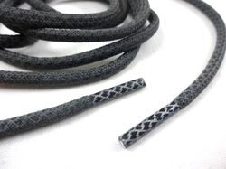 B455 Snodd med reflex och plaständar grå (130 cm) (10 fp)