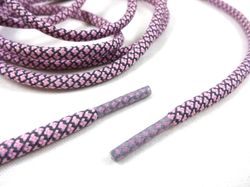 B455 Snodd med reflex och plaständar rosa (130 cm) (10 fp)