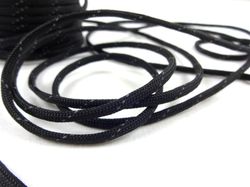 B469 Polyestersnodd med reflex 4 mm svart (25 m)