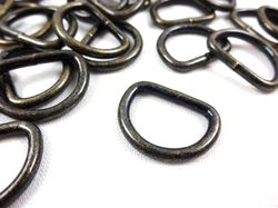 S251 D-ring 16 mm antikguld (10/100 st)