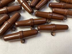 S863 Duffelknapp 39 mm brun (2:a sortering)