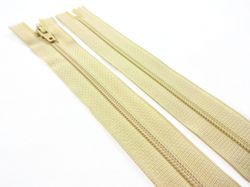 D072 Blixtlås 18 cm Opti 4 mm spiral ej delbar ljusbeige