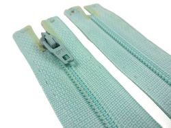 D072 Blixtlås 18 cm Opti 4 mm spiral ej delbar ljus aqua