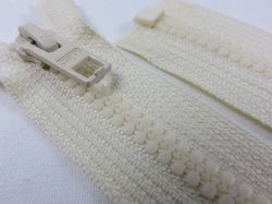 D057 Blixtlås 38 cm Opti delrin delbar 6 mm vintervit