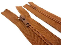 D106 Blixtlås 50 cm 4 mm spiral ej delbar brun