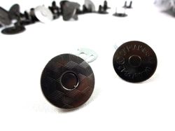 S607 Magnetlås med mönster 18 mm mörk nickel (2/20/100 st)