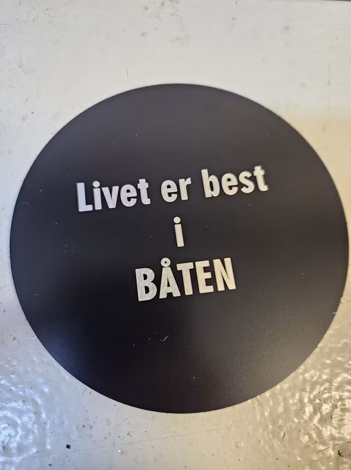 Koppunderlag\Bordbrikke med valgfri tekst