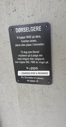 Skilt for dørselgere