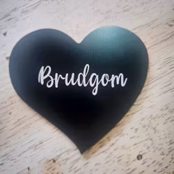 Bordkort i hjerteform