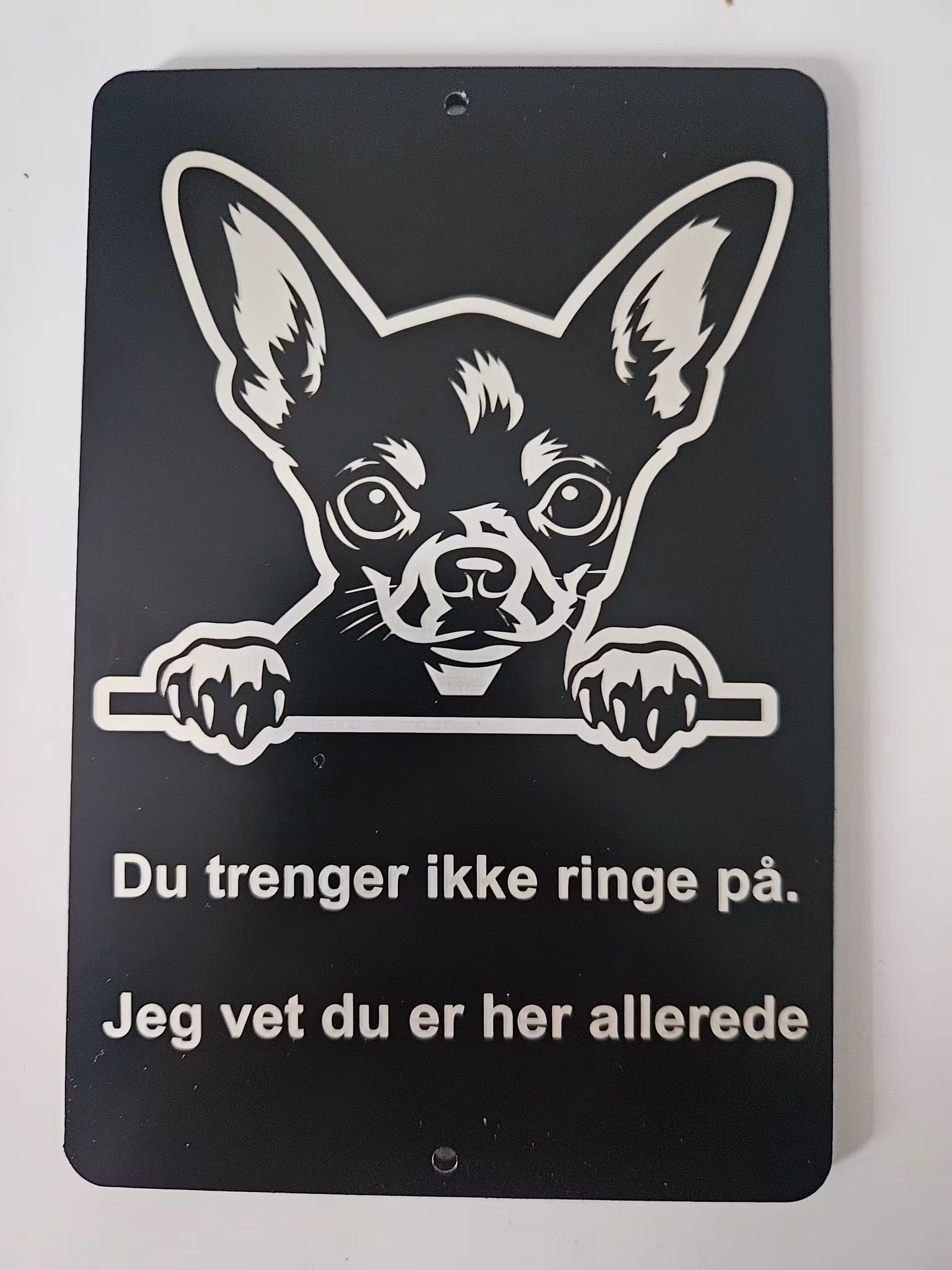 Chihuahua dørskilt