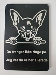 Chihuahua dørskilt