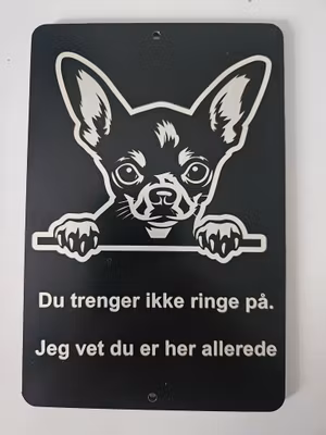 Chihuahua dørskilt