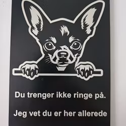 Chihuahua dørskilt