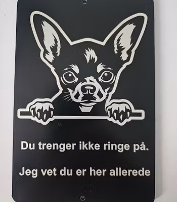 Chihuahua dørskilt