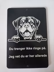 Rottweiler  dørskilt