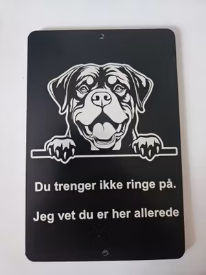 Rottweiler  dørskilt
