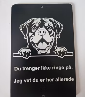 Rottweiler  dørskilt