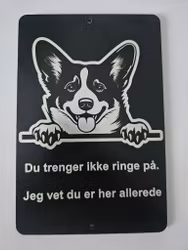 Corgie  dørskilt