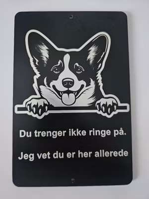 Corgie  dørskilt