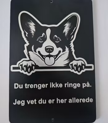 Corgie  dørskilt