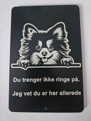 pommeranian  dørskilt