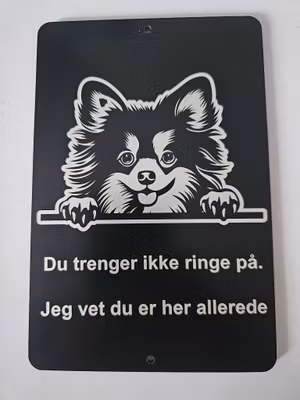 pommeranian  dørskilt
