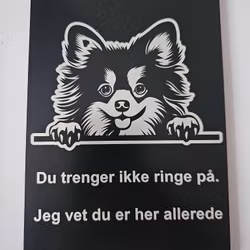 pommeranian  dørskilt