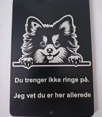 pommeranian  dørskilt